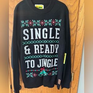Tipsy Elves Single & Ready to Jingle Sweater Men’s Size Large NWT Christmas